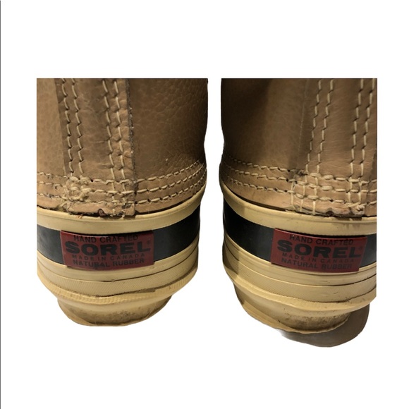 Sorel Womens Size 7 Manitou Duck Boots Hand Crafted Made Canada Natural Rubber - Picture 4 of 14